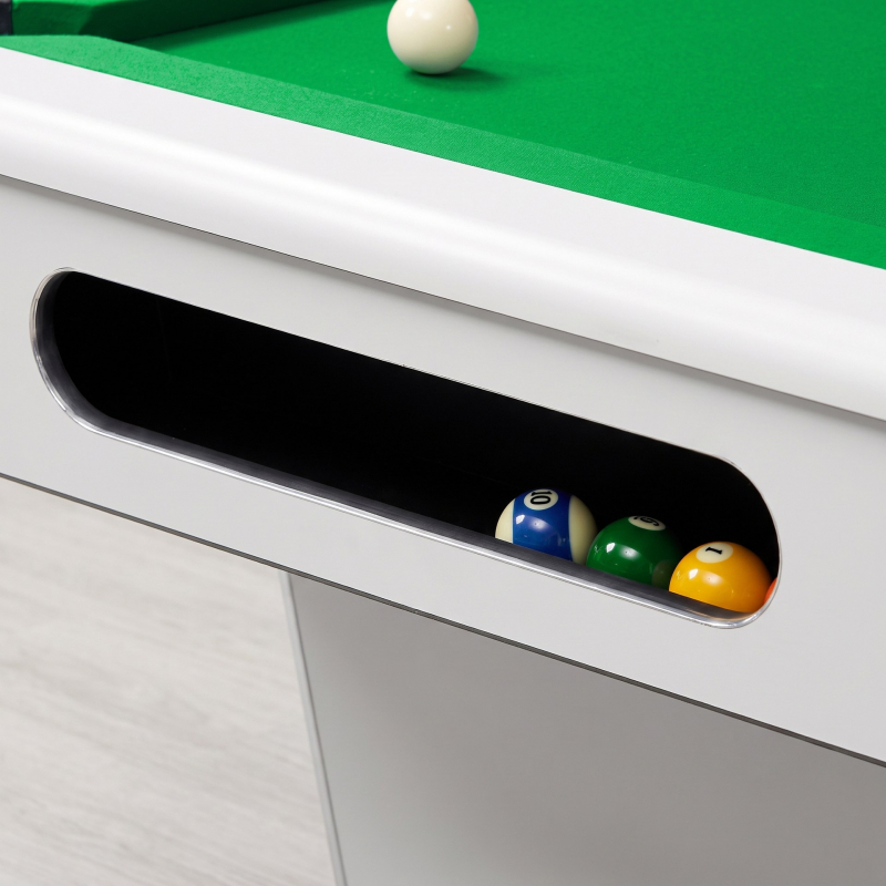 Бильярдный стол для пула Dynamic Billard "Triumph Plus" 7 футов (матово-белый) в комплекте, аксессуары и сукно
