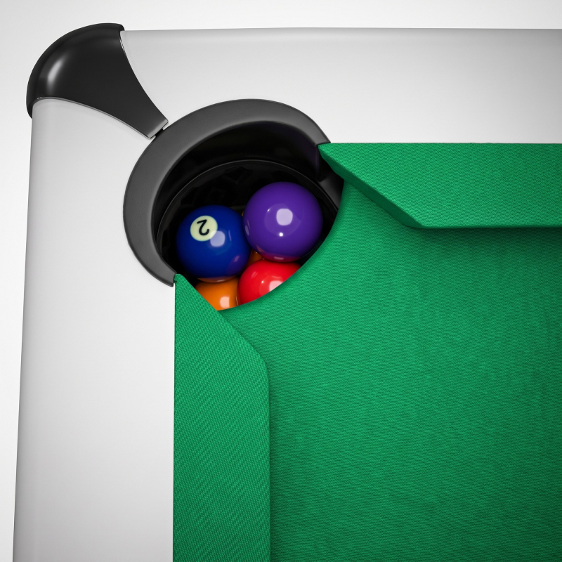 Бильярдный стол для пула Dynamic Billard "Triumph Plus" 8 футов (матово-белый) в комплекте, аксессуары и сукно