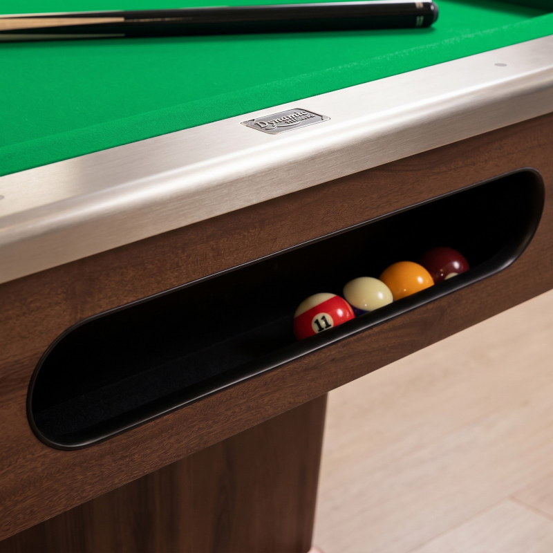 Бильярдный стол для пула Dynamic Billard "Triumph Plus" 8 футов (коричневый) в комплекте, аксессуары и сукно