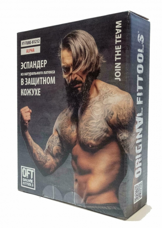 Эспандер 120 см в защитном кожухе HEAVY Original FitTools FT-TUBE-81212