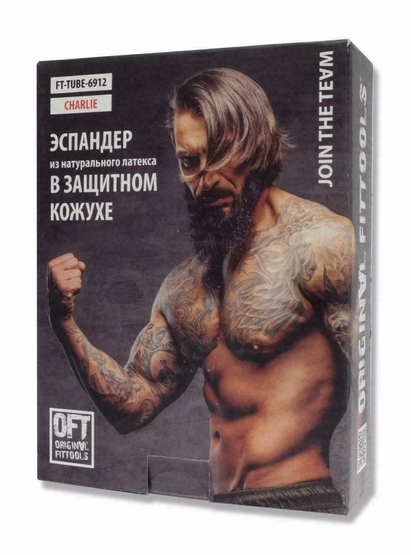 Эспандер 120 см в защитном кожухе LIGHT Original FitTools FT-TUBE-6912