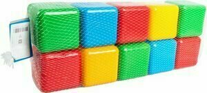 Кубики цветные пластик 14001