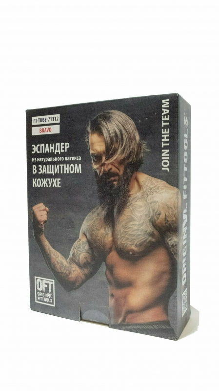 Эспандер 120 см в защитном кожухе MEDIUM Original FitTools FT-TUBE-71112