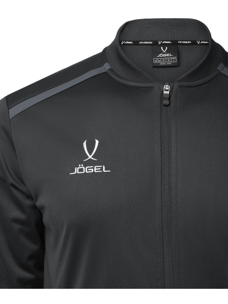 Олимпийка DIVISION PerFormDRY Pre-match Knit Jacket, черный, детский, Jögel