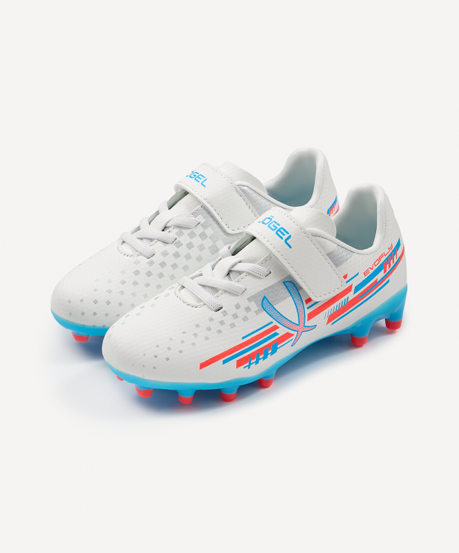 Бутсы футбольные JOGEL Evofly FG Talant White/blue, детский, размер 34 ЦБ-00004198