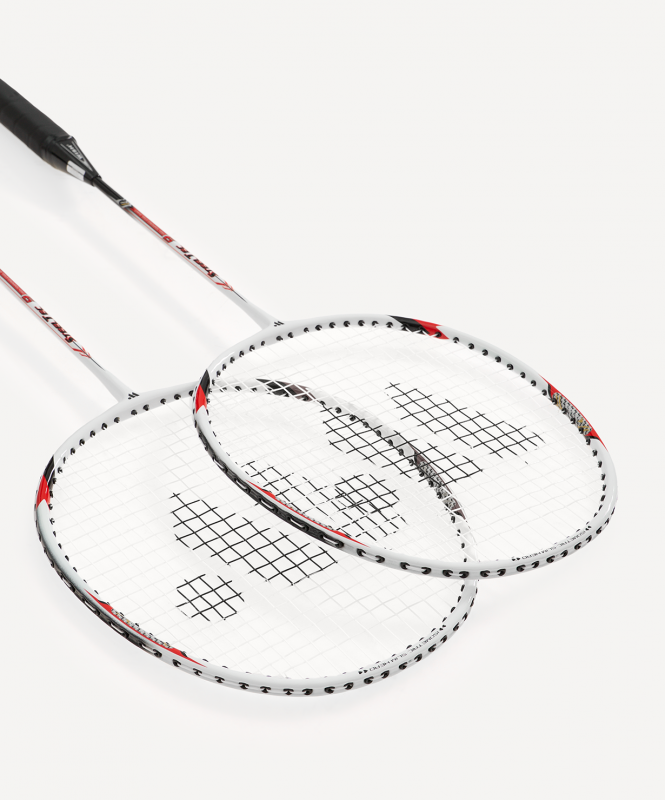 Набор для бадминтона WISH Steeltec 9, 2 ракетки, белый/красный ЦБ-00008283
