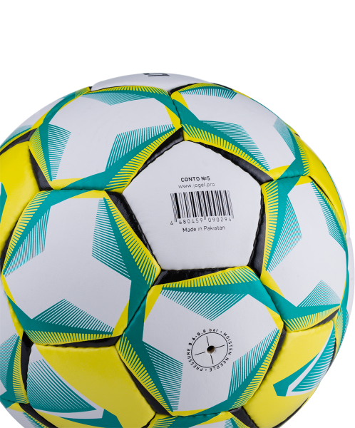 Мяч футбольный Conto, №5, белый/зеленый/желтый, Jögel