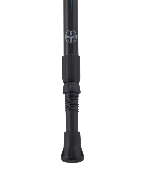 Скандинавские палки Nimbus, 77-135 см, 2-секционные, черный/голубой, Berger
