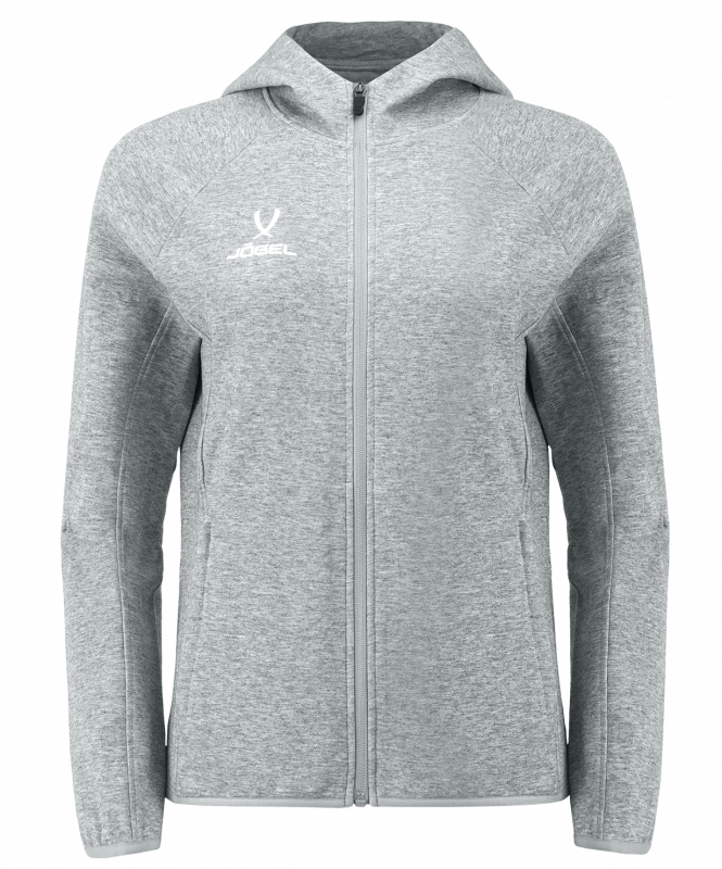 Худи на молнии женское ESSENTIAL Athlete Hooded FZ Jacket W, серый, размер M, Jögel ЦБ-00002983