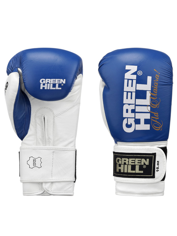 Боксерские перчатки LEGEND сине-белые Green Hill BGL-2246 14oz