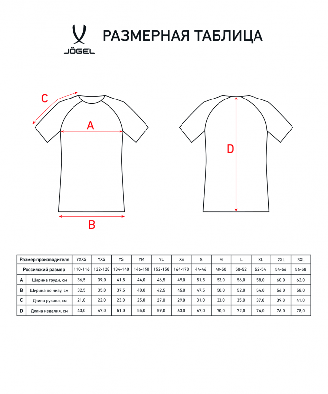 Футболка игровая CAMP Reglan Jersey, гранатовый/белый, Jögel УТ-00016183