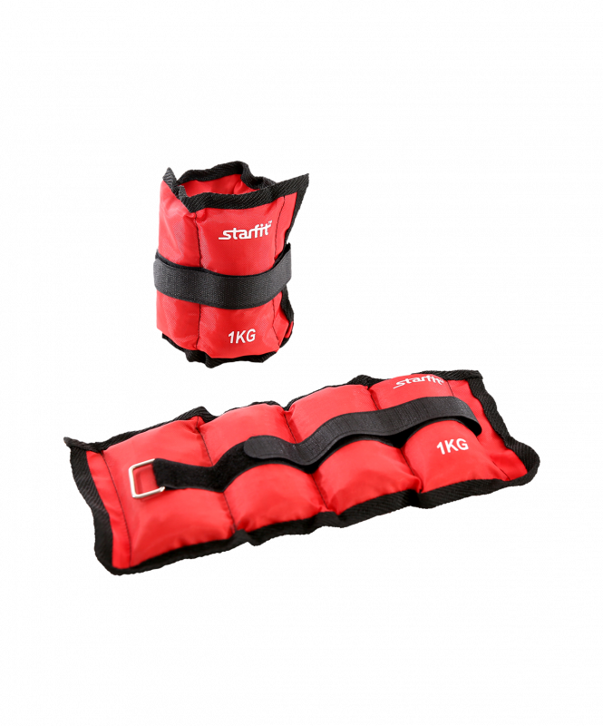 Утяжелители STARFIT WT-401, 1 кг, красный УТ-00010046