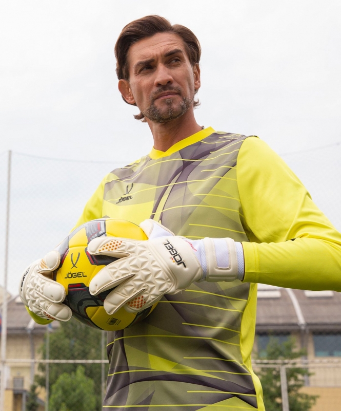 Свитер вратарский DIVISION PerFormDRY GK Pattern LS, желтый/черный/белый, Jögel