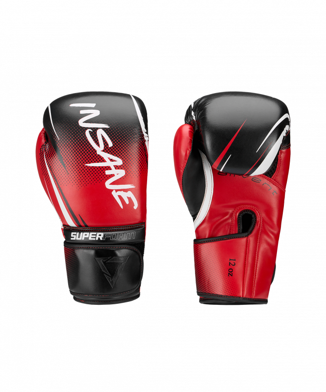 Перчатки боксерские IMPACT, красный, 12 oz, Insane ЦБ-00003922