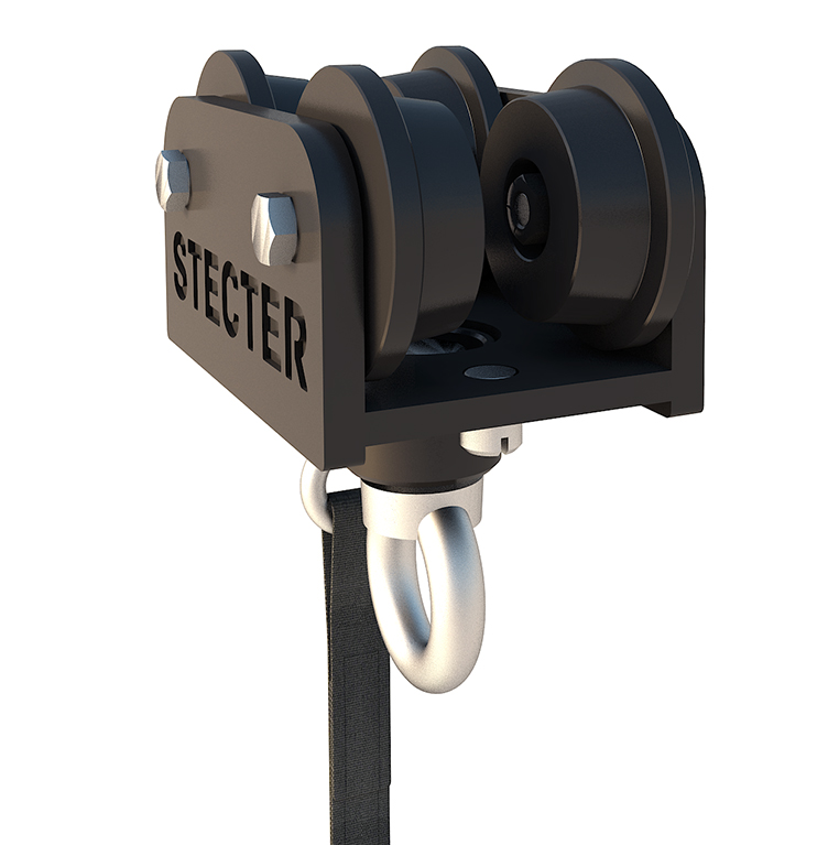 Каретка для подвесных снарядов (с фиксатором) (Черный (RAL 9005 М)) STECTER 6004