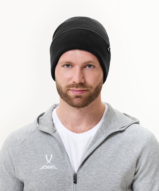 Шапка ESSENTIAL High Beanie, черный, размер One size, Jögel ЦБ-00003943