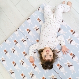 Мат (мягкий щит) принт Romana 1000*1000*100, в 2 сложения (Пингвины)