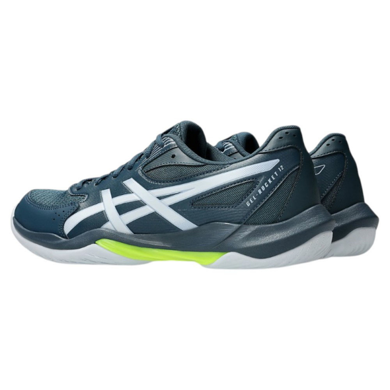 Кроссовки волейбольные муж. ASICS Gel-Rocket 12 1071A116 404, р.10.5 (российский размер 43), иск.кожа, текстиль, сине-бел