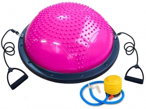 Балансировочная платформа с двумя съёмными эспандерами XW-BD58 (розовый)