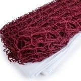 Сетка для бадминтона, 11317-02, нить полипропилен 1.0мм, шнур ПЭ 3.5мм, 4 натяж, стропа ПЭ, бордовый