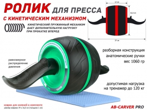 Ролик гимнастический одинарный PO-PL (зелёный)