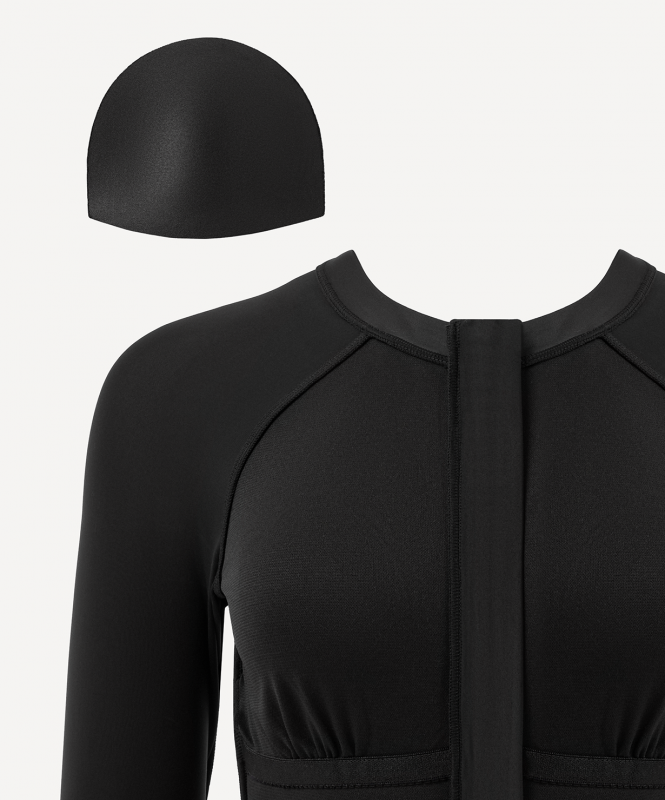 Купальник для плавания с длинным рукавом 25DEGREES Surf Black, полиамид, размер 50 ЦБ-00007826