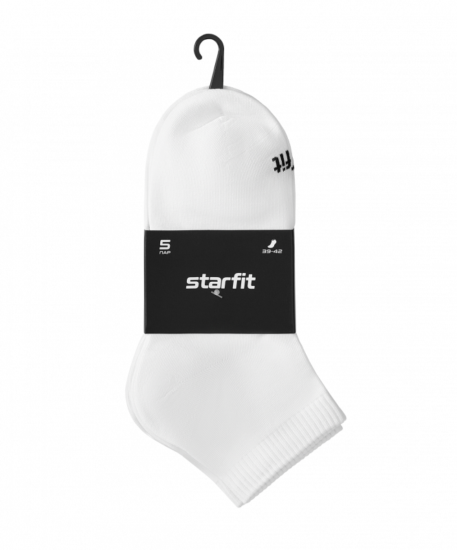 Носки спортивные Charge, белый, р. 39-42, 5 пар, Starfit ЦБ-00004281