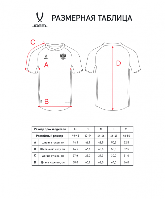 Футболка игровая женская JOGEL NATIONAL PerFormDRY Home Jersey W, красный, размер M ЦБ-00003105