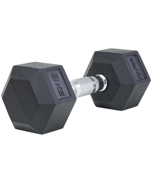 Гантель гексагональная DB-301 8 кг, обрезиненная, черный, Starfit