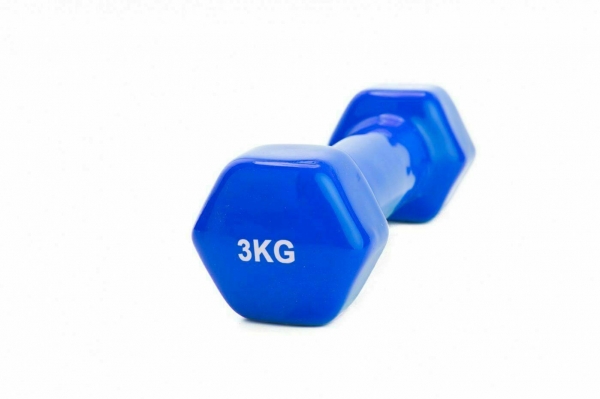 Гантель обрезиненная 3 кг, синяя BRADEX SF 0164