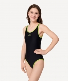 Купальник для плавания Edge Black/Lime, полиамид, подростковый, размер 38, 25Degrees ЦБ-00001756