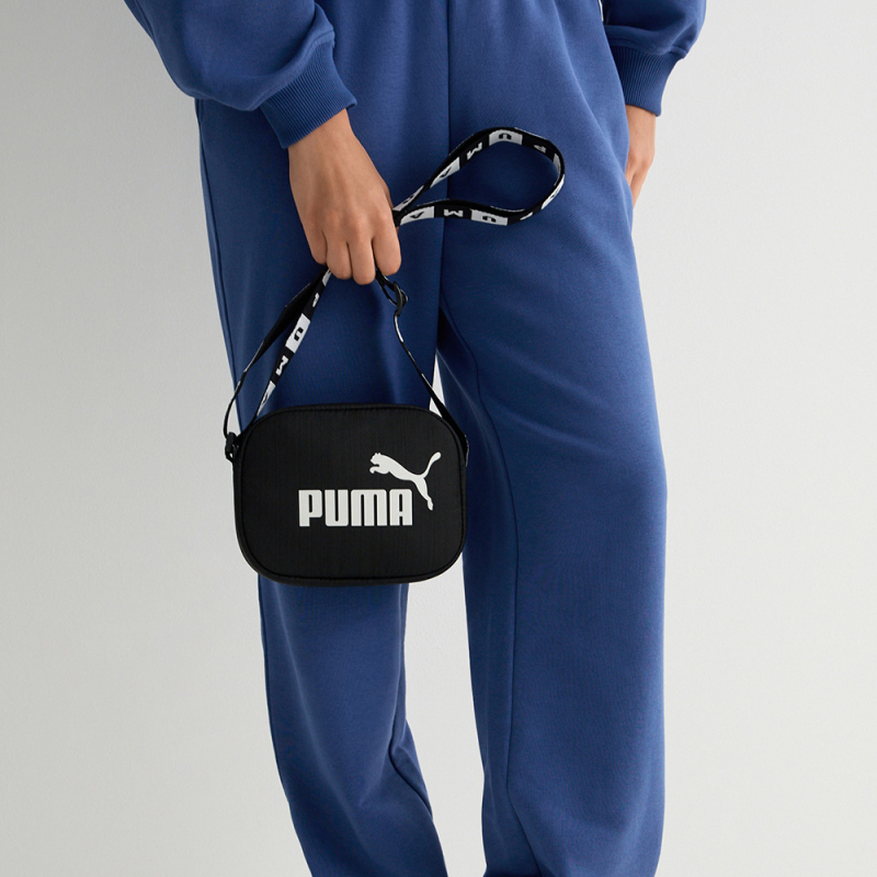 Сумка кросс-боди PUMA BASE Crossbody, 09250801, полиэстер, черно-белый