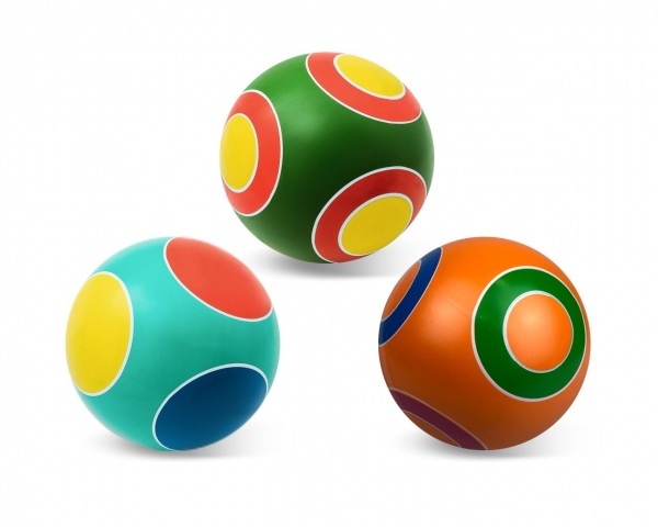 Мяч резиновый диаметр 125мм серия "Кружочки"