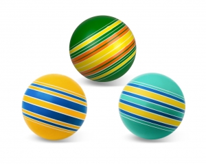 Мяч резиновый диаметр 150мм серия "Полосатики"