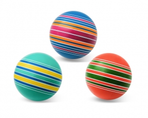 Мяч резиновый диаметр 200мм серия "Полосатики"