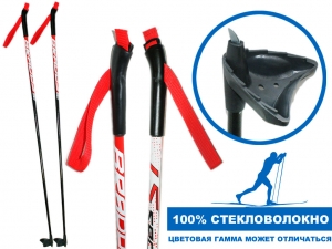 Палки лыжные стеклопластиковые TREK Universal ЦСТ 90см red