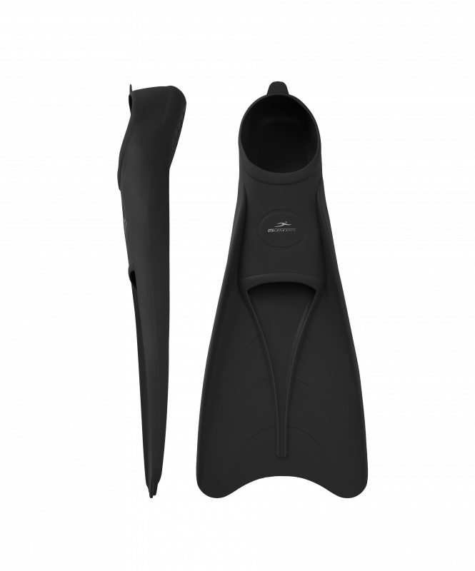 Ласты тренировочные удлиненные 25DEGREES Immerse Black, черный, мужской, размер 40-42 ЦБ-00005292