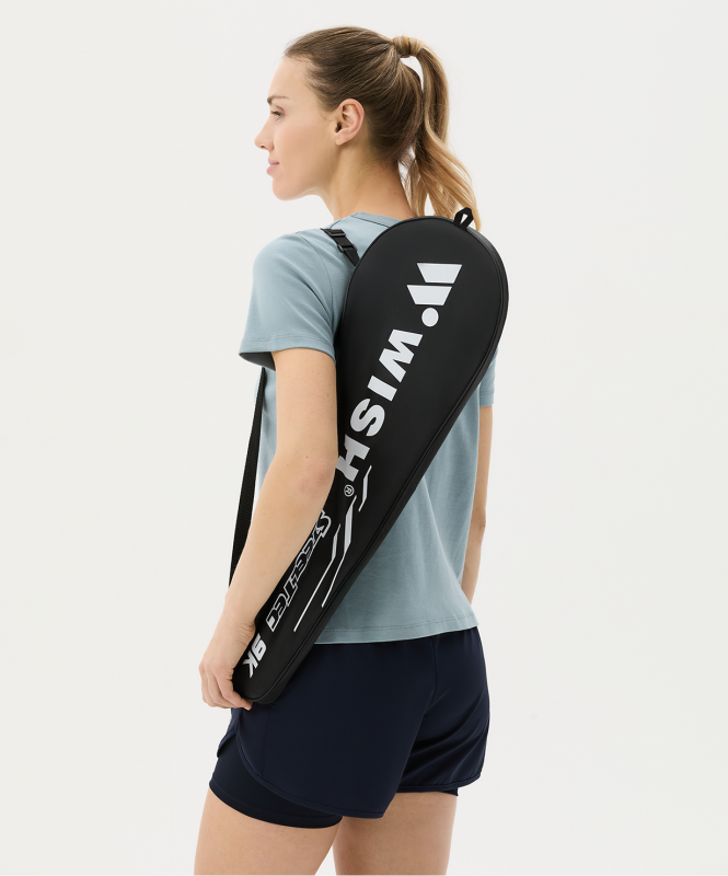 Набор для бадминтона WISH Steeltec 9, 2 ракетки, 2 волана, белый/синий ЦБ-00008284