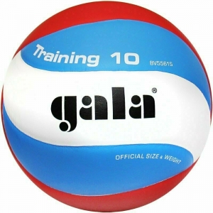 Мяч волейбольный  GALA Training 10 арт. BV5561S, р. 5, синт. кожа ПУ, клееный, бут. кам, бел-гол-красн
