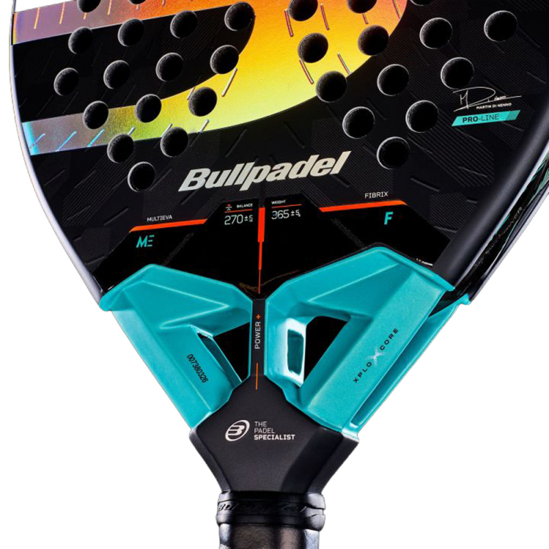 Ракетка для падела BULLPADEL Xplo Comfortl 27, 497245, для продв.игр., стекловолокно, карбон, черн