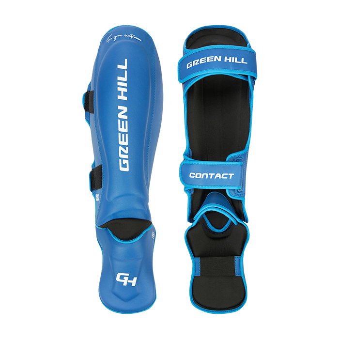Защита голень-стопа Contact 3D inject foam MF Синий Green Hill CNSGM-660 M