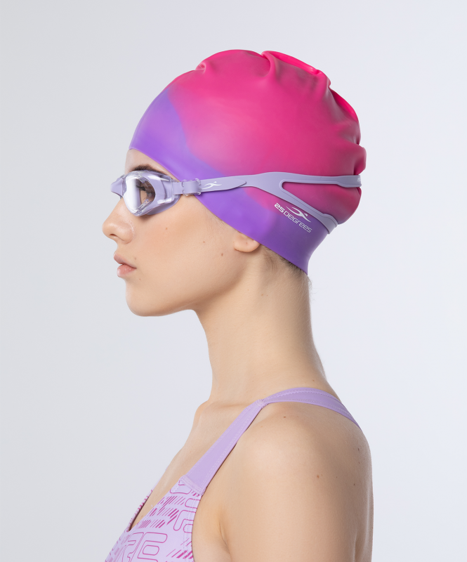 Шапочка для плавания Relast Pink/Purple, силикон, 25Degrees УТ-00019585