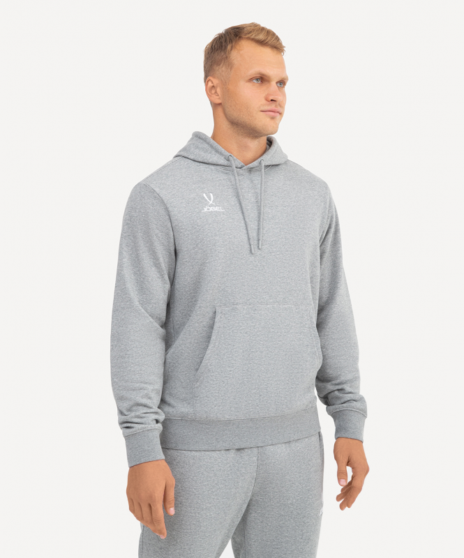 Худи ESSENTIAL Cotton Hoodie, серый меланж, размер L, JÖGEL ЦБ-00004775