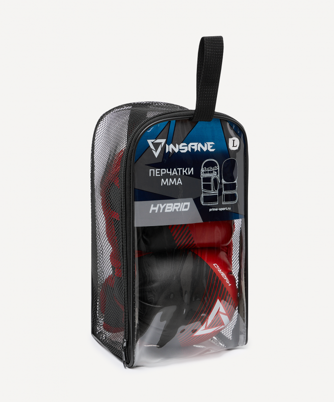 Перчатки INSANE MMA HYBRID, красный, размер M ЦБ-00003878
