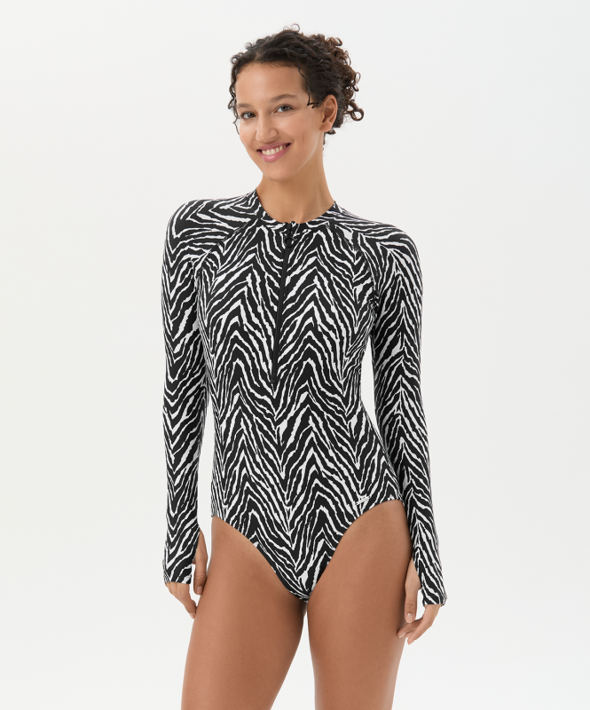 Купальник для плавания с длинным рукавом 25DEGREES Surf Black/White, полиамид, размер 50 ЦБ-00007827