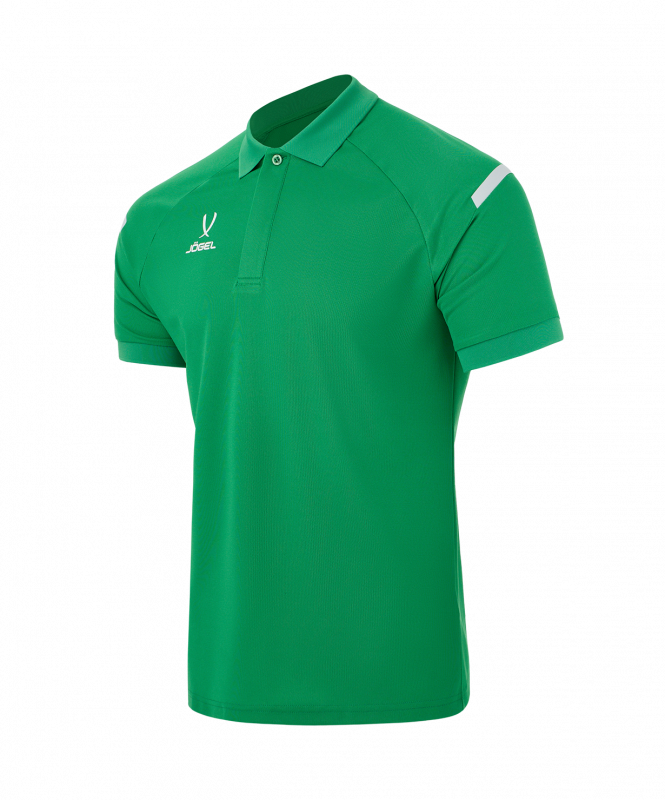 Поло CAMP 2 Poly Polo, зеленый/белый, размер XS, Jögel ЦБ-00004732