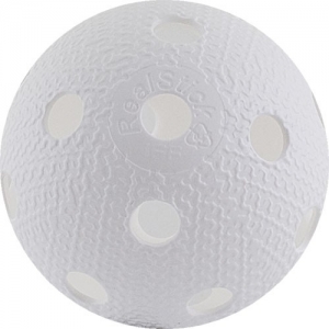 Мяч для флорбола RealStick, арт. MR-MF-Wh, пластик с углублениями, IFF Approved, белый