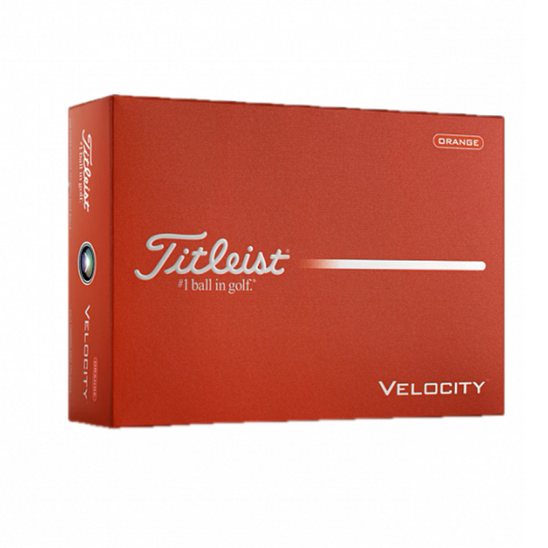 Мяч для гольфа Titleist Velocity 26, T8027S-OR, 3 шт/уп, оранжевый