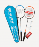 Набор для бадминтона WISH Alumtec 327, 2 ракетки, 2 волана, оранжевый/синий ЦБ-00008282