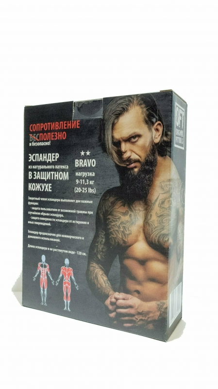 Эспандер 120 см в защитном кожухе MEDIUM Original FitTools FT-TUBE-71112